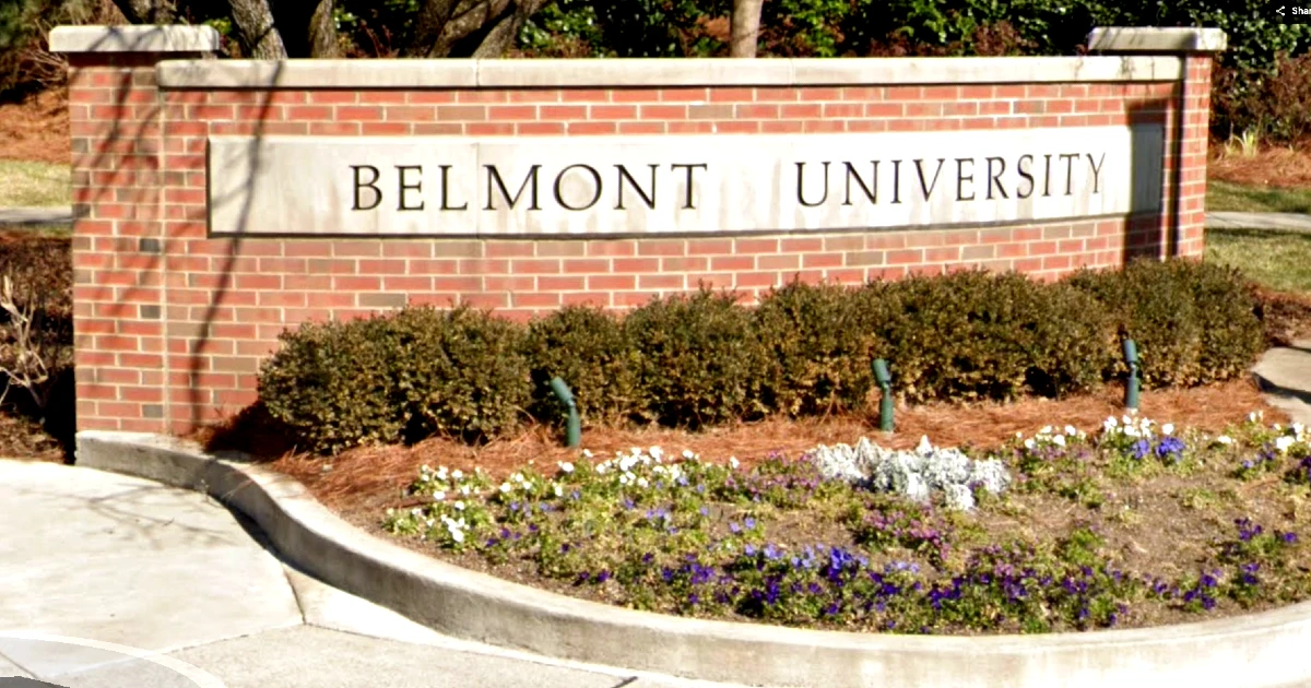 Belmont University Sign