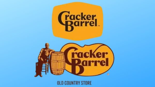 The new cracker barrel logo above the former cracker barrel logo