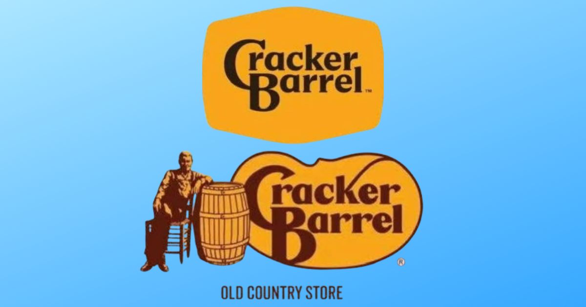The new cracker barrel logo above the former cracker barrel logo
