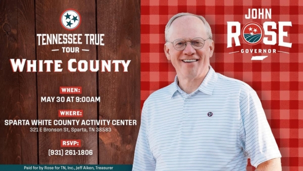 John Rose for Governor White County Tour Stop